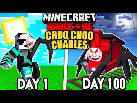 I Survived 100 Days as CHOO CHOO CHARLES in Minecraft Hardcore (HINDI)
