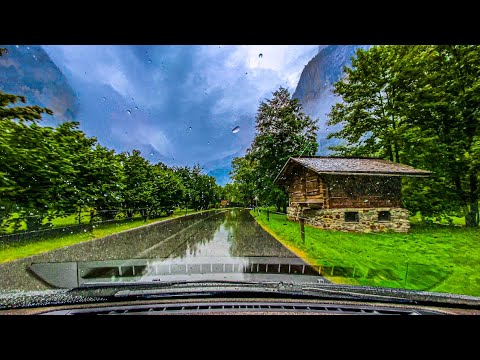 Atemberaubende Fahrt in der Schweiz 🇨🇭 Lauterbrunnental im Sommerregen!