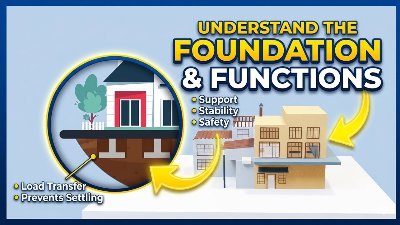 Foundations and Their Functions || What is foundation in building?  || Types of Foundation||  #1