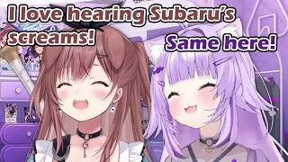 Okayu and Korone's hilarious imagination if Subaru collabs with them [hololive/ENG Subs]