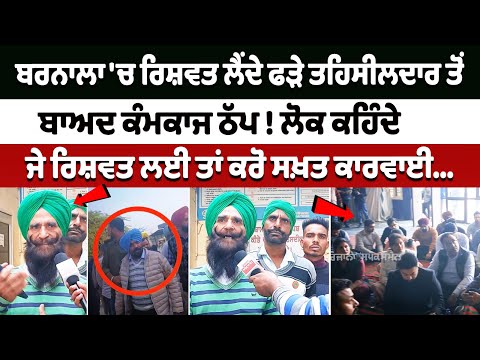 Barnala 'ਚ ਰਿਸ਼ਵਤ ਲੈਂਦੇ ਫੜੇ ਤਹਿਸੀਲਦਾਰ ਤੋਂ ਬਾਅਦ ਕੰਮਕਾਜ ਠੱਪ ! ਲੋਕ ਕਹਿੰਦੇ - ਜੇ ਰਿਸ਼ਵਤ ਲਈ ਤਾਂ ਕਰੋ ਕਾਰਵਾਈ..