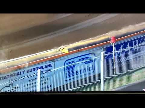 Częstochowa vs Grudziądz bieg 1 wypadek Madsen i Przedpelski!!!