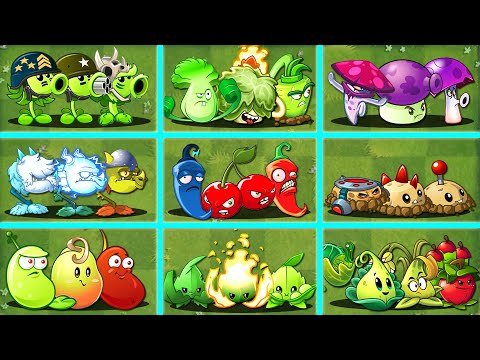 Random 20 Type Team Plants Battlez - Who Will Win? - PVZ 2 Team Plant vs Team Plant