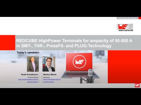 Würth Elektronik Webinar: REDCUBE HighPower Terminals for ampacity of 50-500 A
