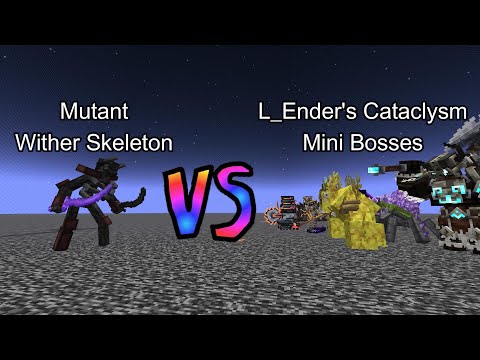 Mutant Wither Skeleton vs L_Ender's Cataclysm Mini Bosses | Minecraft  Mob Battle