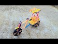 How To Make Matchbox Cycle E Rickshaw At Home DIY Battery Rickshaw DC Motor Rickshaw
