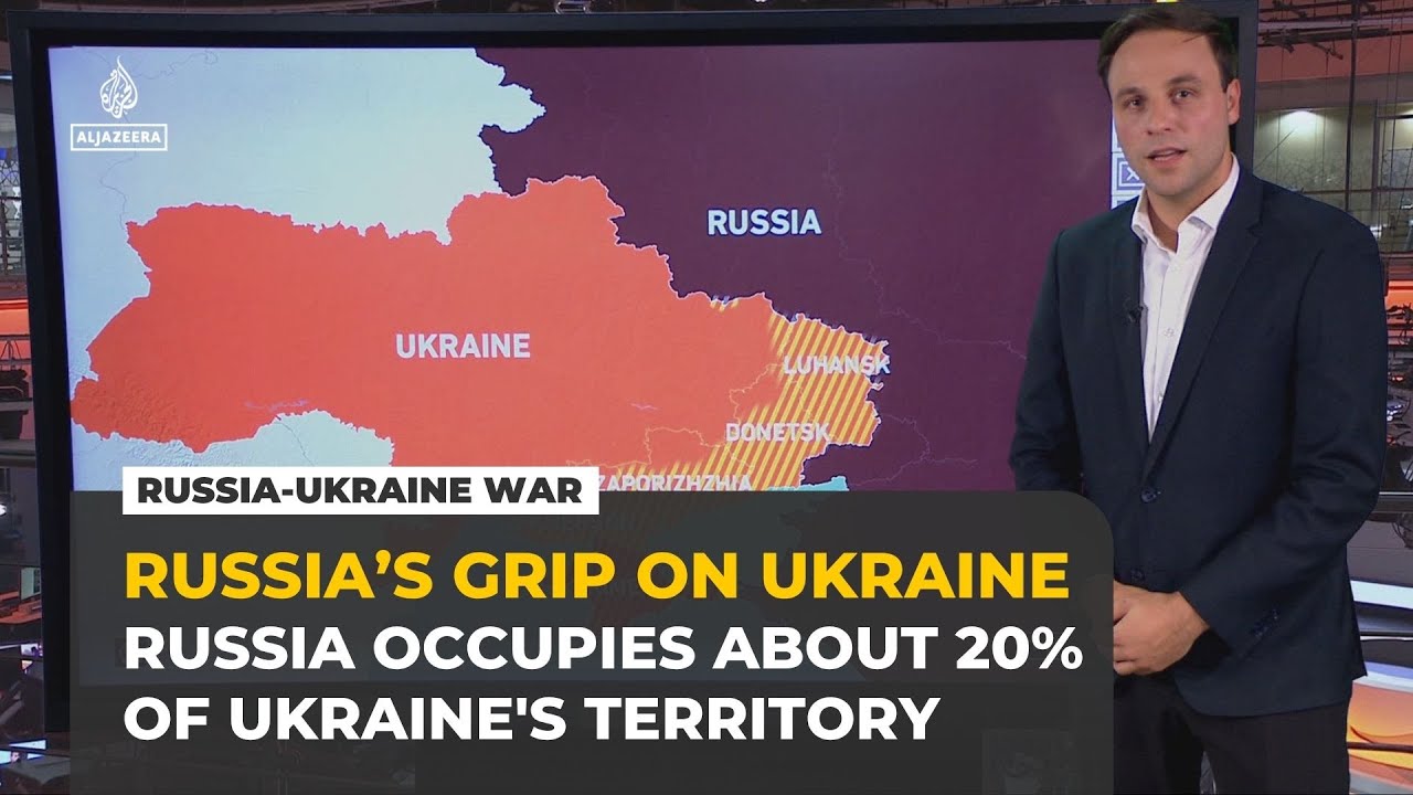 How much territory does Russia control in Ukraine?