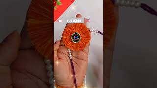 rakhi making/handmade rakhi/how to make rakhi #shorts #rakhimakingathome