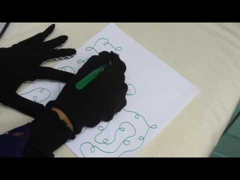 Practicing Free Motion Quilting with pen | loop stippling