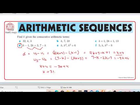 find k given the consecutive arithmetic terms|  Sequenc| Arithmetic Progression by Maths Magic