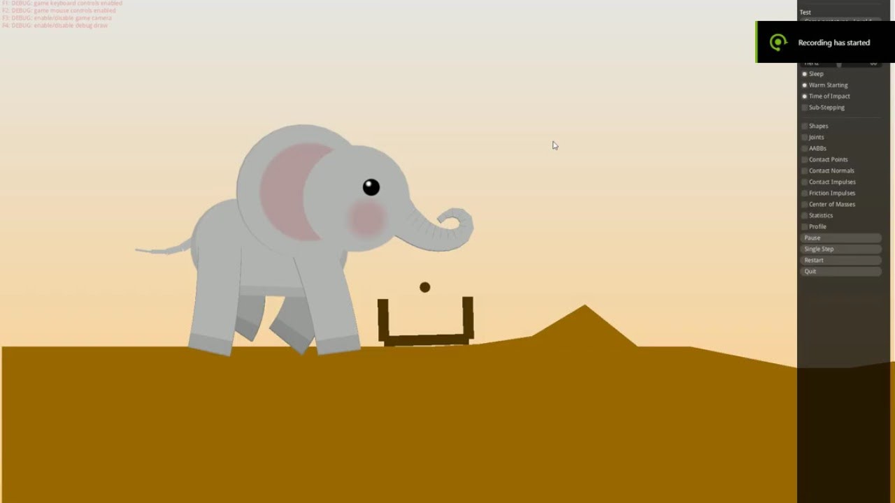 Box2D - Elephant test