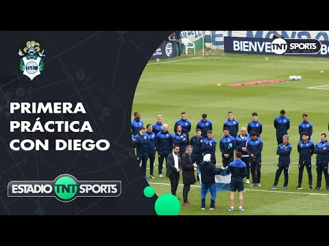 El primer entrenamiento de MARADONA como DT de GIMNASIA