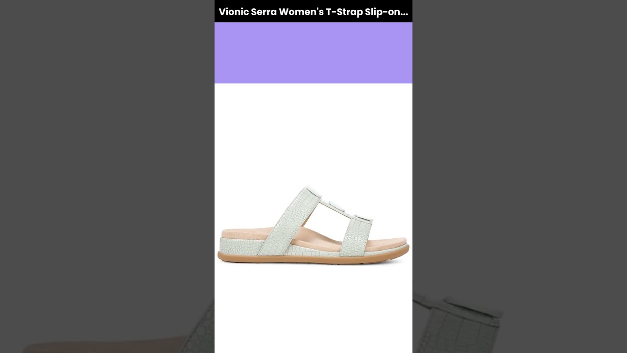 Watch Vionic Serra Women's T-Strap Slip-on Supportive Sandal video