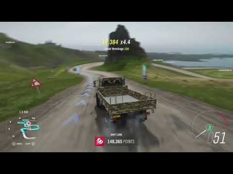 Drifting mercedes unimog u5023 down needle climb