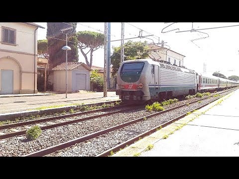 Intercity 501 con 402B.133 XMPR in transito a Castagneto Carducci