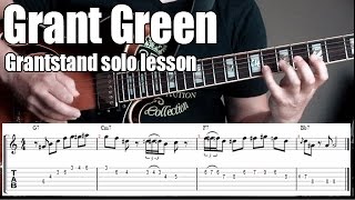 preview picture of video 'Grant Green jazz guitar licks | Grantstand solo lesson & backing track'