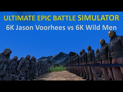 Ultimate Epic Battle Simulator - 6K Jason Voorhees vs 6K Wild Men