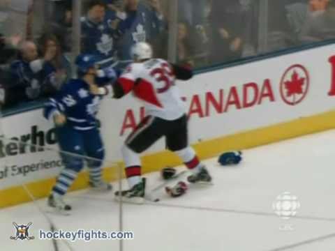 Matt Carkner vs Colton Orr Oct 9, 2010