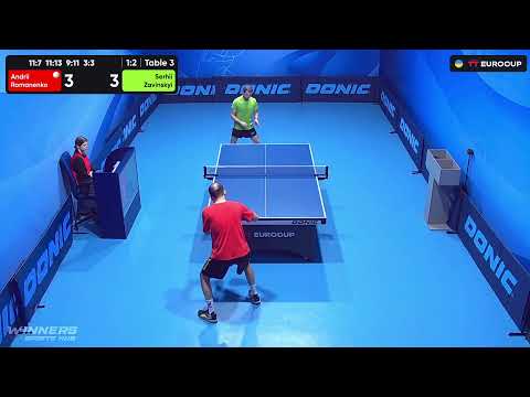 09:30 Andrii Romanenko - Serhii Zavinskyi 25.09.2023 TT Euro.Cup  Ukraine Professional. TABLE 3