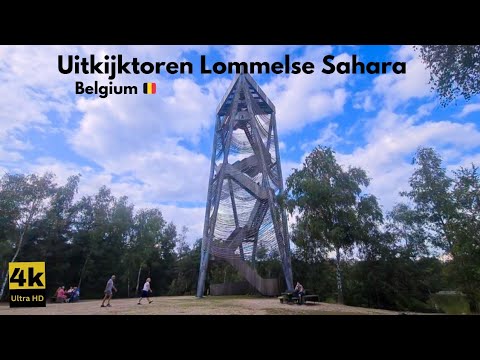 Walk Tourist attractions uitkijktoren lommelse sahara lommel with chapters (4k Ultra HD)