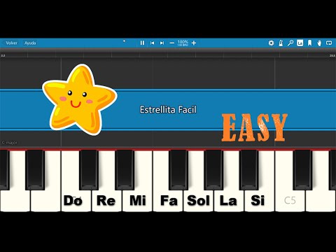 Estrellita donde estas (1 Mano) Piano Facil  -Twinkle Twinkle Little Star - Easy Piano For Beginners