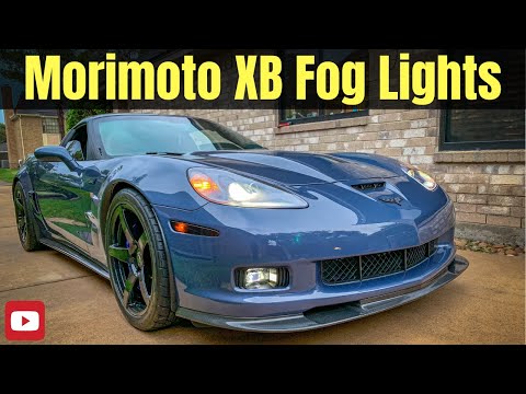 CORVETTE C6 MORIMOTO XB FOG LIGHTS - Unbox, Install, Driving Test and Car Montage!
