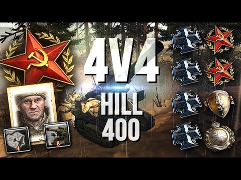 MAKE IT RAIN: 5x B-4 Howitzers [4v4] [SOV] [Hill 400] — Full Match of Company of Heroes 2