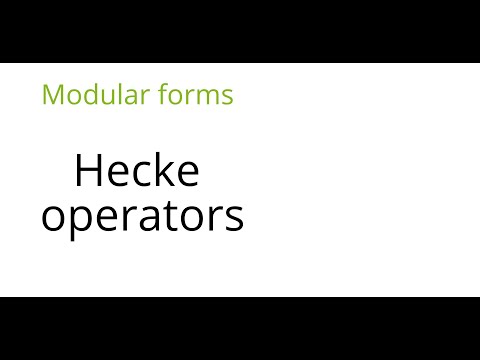 Modular forms: Hecke operators