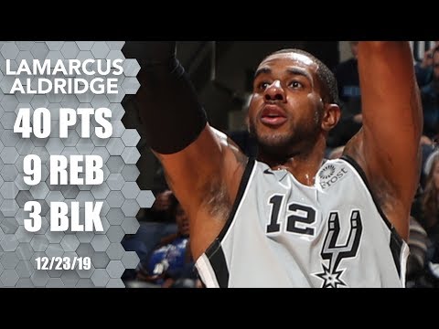 LaMarcus Aldridge drops game-high 40 points in Spurs vs. Grizzlies | 2019-20 NBA Highlights