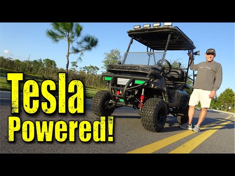 Tesla Powered Hunting Cart!  Lithium Battery Conversion!