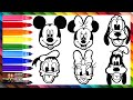 Drawing And Coloring Mickey Mouse And His Friends ️ Drawings For Kids