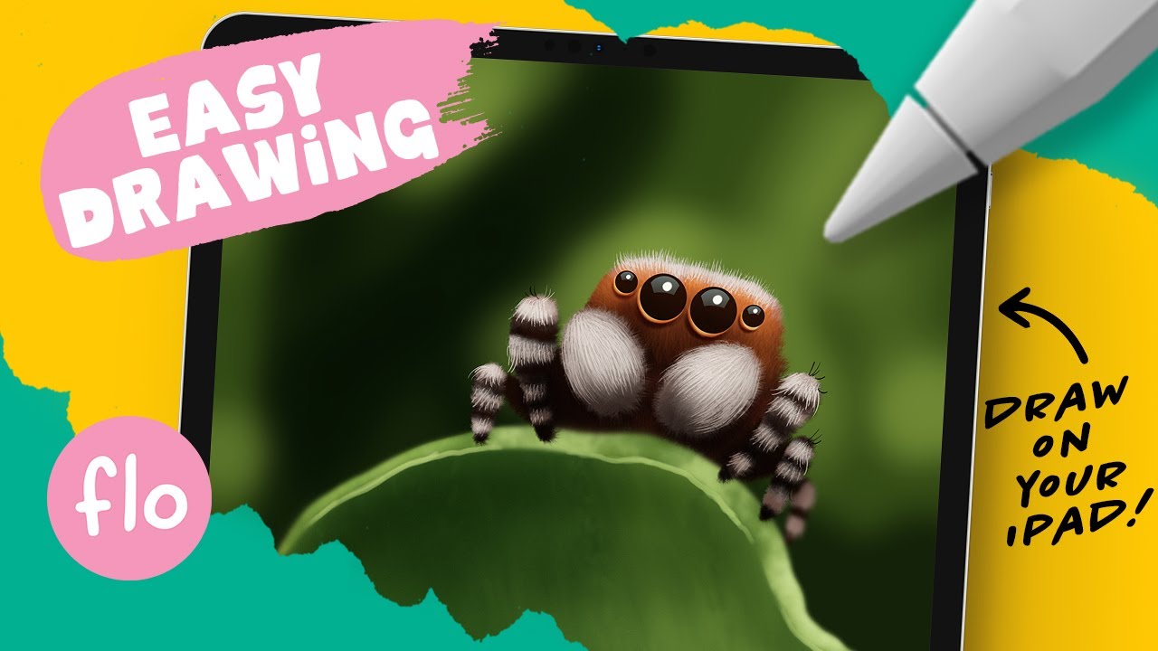 Draw a Cute Spider on your iPad in PROCREATE #Shorts