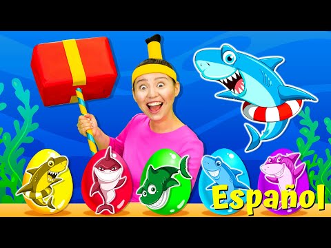 Huevos Sorpresas | Tiburón Bebé | Babanana Español Canciones Infantiles
