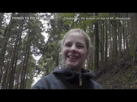 Climbing to the temple on top of Mt  Minobusan