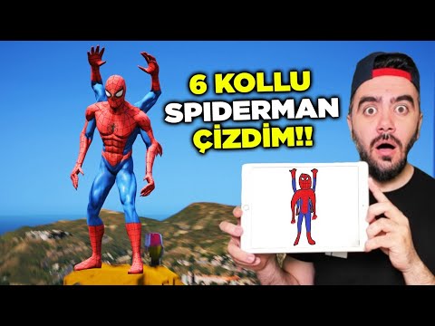 6 KOLLU SPIDERMAN ÇIZDIM GERÇEK OLDU - GTA 5 MODS