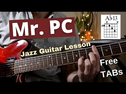 How to Play a Minor Blues Like Coltrane - Jazz Guitar Lesson w/ TABs (Mr. PC)