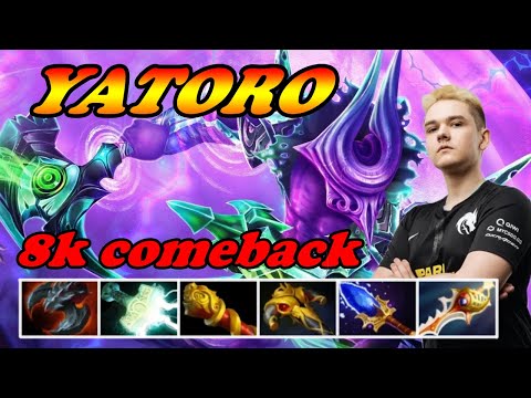 Yatoro Faceless Void favorite hero Divine Rapier 8k comeback  | 7.33 Immortal Best Ranked Gameplay
