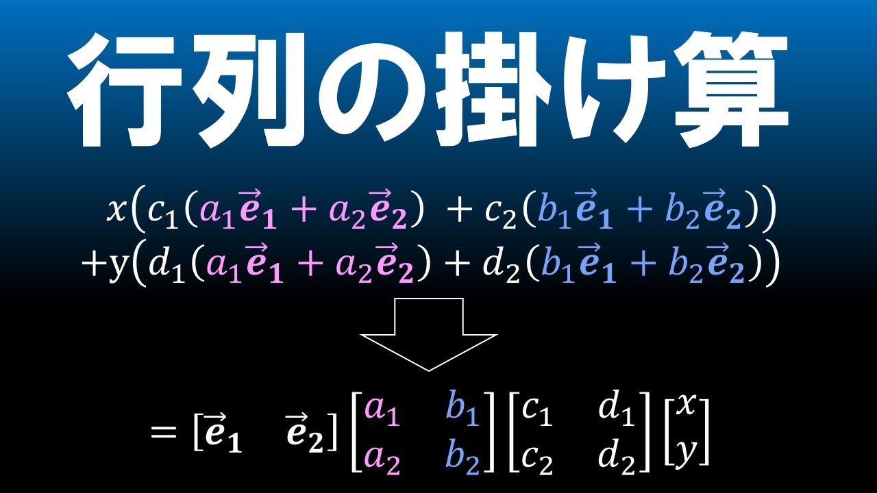 行列の積とその使い方【線形代数学】