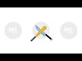 Knife And Baseball Bat Crossed Together 2D Cartoon Object Animation