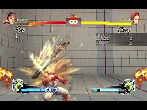 SSF4:AE - Cammy Crossup EX Divekick from neutral game