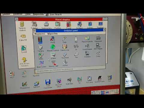 Ukázka: Windows 3.11, AMD 386DX/40 MHz, 16 MB RAM, HDD IDE, VGA 512 KB