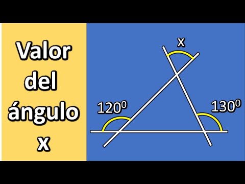 HALLA EL VALOR DEL ÁNGULO DESCONOCIDO X. Geometría básica