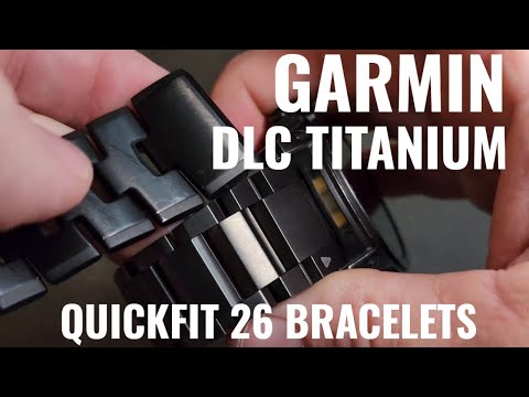 Garmin DLC Titanium DLC Quickfit 26 Dive Bracelet on Tactix 7 Compared to Other Garmin Titanium Band