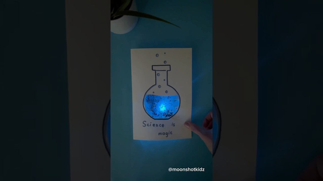 DIY light-up science is magic card. Easy paper electric circuit project for beginners tutorial #diy