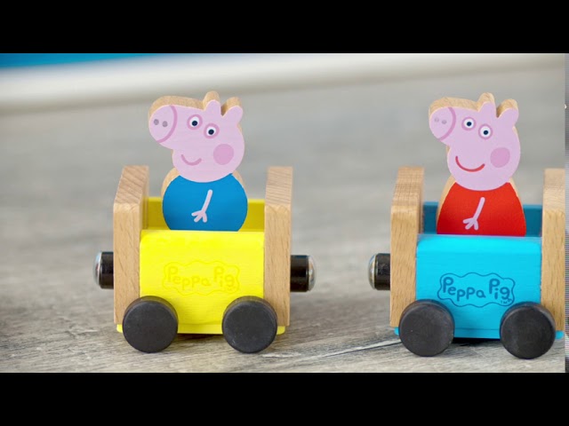 Деревянный игровой набор Peppa - Паровозик дедушки Пеппы