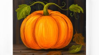 Pumpkin Painting Ideas | Acrylic Tutorial for Beginners