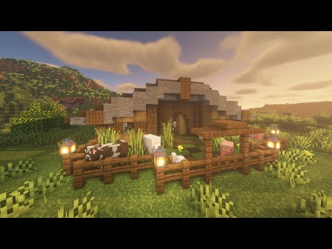 Ultimate Survival Barn Minecraft 1.20 Build Tutorial