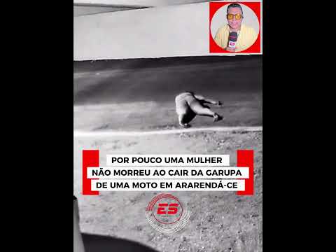 Ararendá-CE: Por pouco uma mulher não morreu ao cair da garupa de uma moto