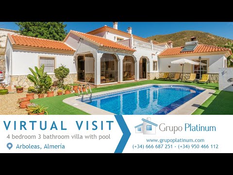 Villa in Arboleas @ €349,995 - Sensational 4 bed 3 bath villa with pool, views & garage