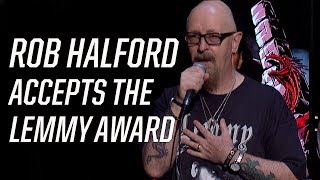 Rob Halford Accepts the 'Lemmy' Lifetime Achievement Award - 2017 Loudwire Music Awards